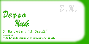 dezso muk business card